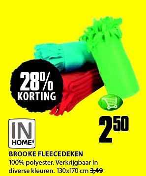 Aanbiedingen Brooke fleecedeken - IN Home - Geldig van 04/08/2014 tot 17/08/2014 bij Jysk