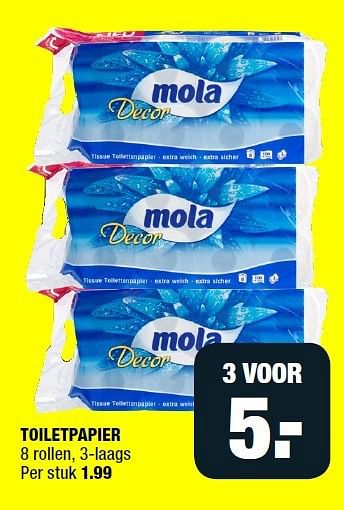 Aanbiedingen Toiletpapier - Mola - Geldig van 04/08/2014 tot 17/08/2014 bij Big Bazar