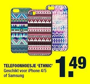 Aanbiedingen Telefoonhoesje `ethnic` - Huismerk - Big Bazar - Geldig van 04/08/2014 tot 17/08/2014 bij Big Bazar