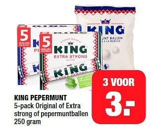 Aanbiedingen King pepermunt - King - Geldig van 04/08/2014 tot 17/08/2014 bij Big Bazar