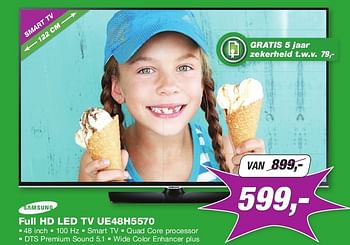 Aanbiedingen Samsung full hd led tv ue48h5570 - Samsung - Geldig van 04/08/2014 tot 17/08/2014 bij ElectronicPartner