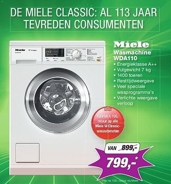 Aanbiedingen Miele wasmachine wda110 - Miele - Geldig van 04/08/2014 tot 17/08/2014 bij ElectronicPartner