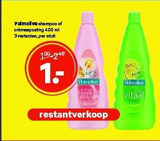 Aanbiedingen Palmolive shampoo of crèmespoeling - Palmolive - Geldig van 04/08/2014 tot 17/08/2014 bij Etos