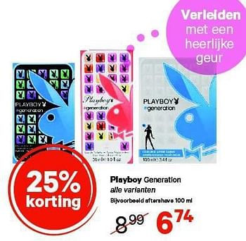 Aanbiedingen Playboy generation alle varianten - Playboy - Geldig van 04/08/2014 tot 17/08/2014 bij Etos