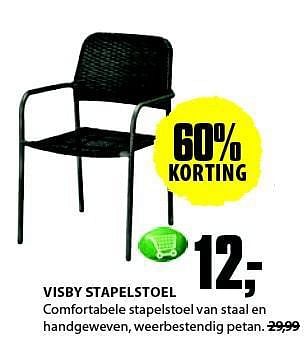 Aanbiedingen Visby stapelstoel - Jutlandia - Geldig van 04/08/2014 tot 17/08/2014 bij Jysk