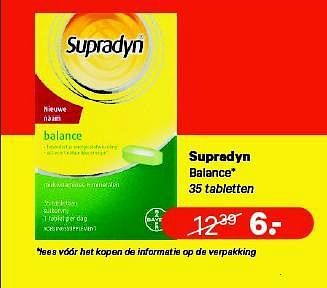 Aanbiedingen Supradyn balance - Supradyn - Geldig van 04/08/2014 tot 17/08/2014 bij Etos