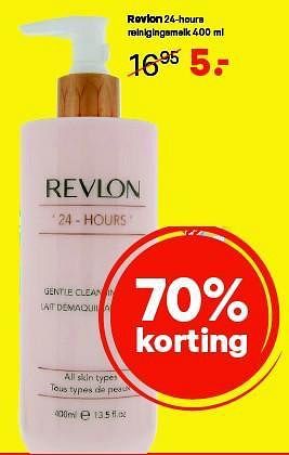 Aanbiedingen Revlon 24-hours reinigingsmelk - Revlon - Geldig van 04/08/2014 tot 17/08/2014 bij Etos