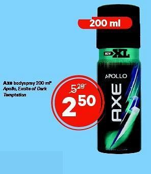 Aanbiedingen Axe bodyspray - Axe - Geldig van 04/08/2014 tot 17/08/2014 bij Etos