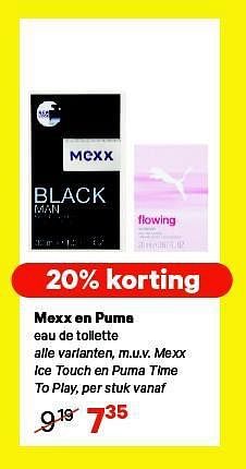 Aanbiedingen Mexx en puma - Mexx - Geldig van 04/08/2014 tot 17/08/2014 bij Etos