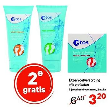 Aanbiedingen Etos voetverzorging alle varianten - Huismerk - Etos - Geldig van 04/08/2014 tot 17/08/2014 bij Etos