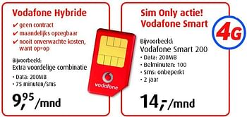 Aanbiedingen Vodafone hybride - Vodafone - Geldig van 04/08/2014 tot 31/08/2014 bij Belcompany