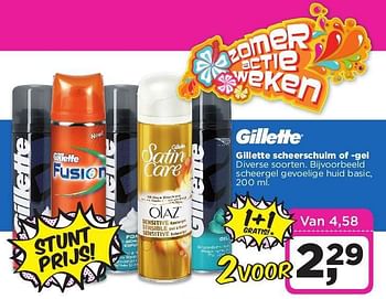 Aanbiedingen Gillette scheerschuim of -gel - Gillette - Geldig van 05/08/2014 tot 11/08/2014 bij Dirx Drogisterijen