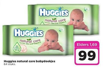 Aanbiedingen Huggies natural care babydoekjes - Huggies - Geldig van 05/08/2014 tot 11/08/2014 bij Dirx Drogisterijen