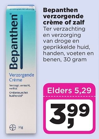 Aanbiedingen Bepanthen verzorgende crème of zalf - Bepanthen - Geldig van 05/08/2014 tot 11/08/2014 bij Dirx Drogisterijen