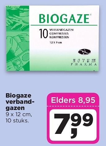 Aanbiedingen Biogaze verbandgazen - Huismerk - Dirx Drogisterijen - Geldig van 05/08/2014 tot 11/08/2014 bij Dirx Drogisterijen