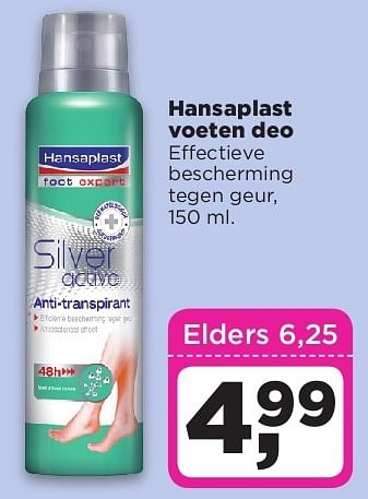 Aanbiedingen Hansaplast voeten deo - Hansaplast - Geldig van 05/08/2014 tot 11/08/2014 bij Dirx Drogisterijen
