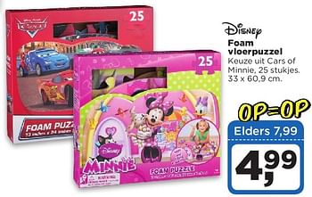 Aanbiedingen Foam vloerpuzzel - Disney - Geldig van 05/08/2014 tot 11/08/2014 bij Dirx Drogisterijen
