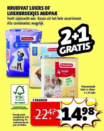 Aanbiedingen Kruidvat luiers of luierbroekjes midpak - Huismerk - Kruidvat - Geldig van 05/08/2014 tot 17/08/2014 bij Kruidvat