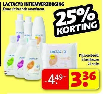 Aanbiedingen Intiemtissues - Lactacyd - Geldig van 05/08/2014 tot 17/08/2014 bij Kruidvat