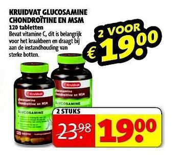 Aanbiedingen Kruidvat glucosamine chondroïtine en msm - Huismerk - Kruidvat - Geldig van 05/08/2014 tot 17/08/2014 bij Kruidvat