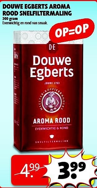 Aanbiedingen Douwe egberts aroma rood snelfiltermaling - Douwe Egberts - Geldig van 05/08/2014 tot 17/08/2014 bij Kruidvat
