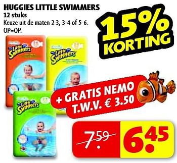 Aanbiedingen Huggies little swimmers - Huggies - Geldig van 05/08/2014 tot 17/08/2014 bij Kruidvat