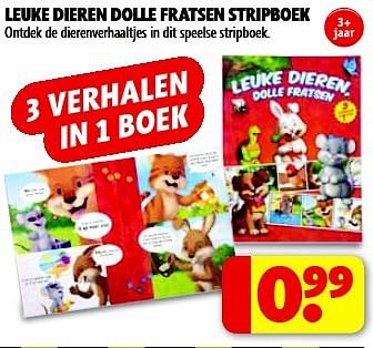 Aanbiedingen Leuke dieren dolle fratsen stripboek - Huismerk - Kruidvat - Geldig van 05/08/2014 tot 17/08/2014 bij Kruidvat