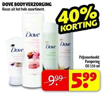 Aanbiedingen Pampering oil - Dove - Geldig van 05/08/2014 tot 17/08/2014 bij Kruidvat