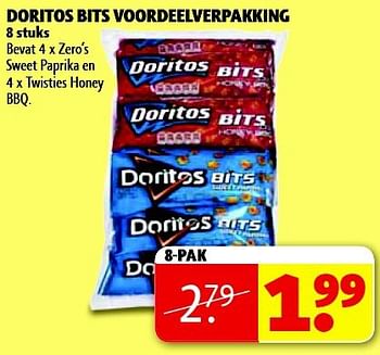Aanbiedingen Doritos bits voordeelverpakking - Doritos - Geldig van 05/08/2014 tot 17/08/2014 bij Kruidvat