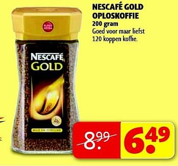 Aanbiedingen Nescafé gold oploskoffie - Nescafe - Geldig van 05/08/2014 tot 17/08/2014 bij Kruidvat