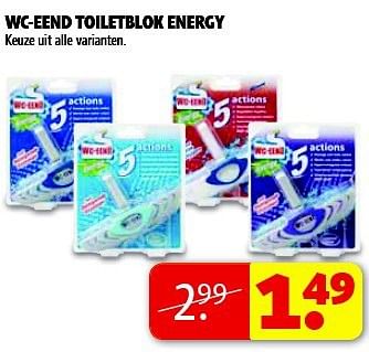 Aanbiedingen Wc-eend toiletblok energy - WC Eend - Geldig van 05/08/2014 tot 17/08/2014 bij Kruidvat