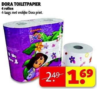 Aanbiedingen Dora toiletpapier - Dora - Geldig van 05/08/2014 tot 17/08/2014 bij Kruidvat