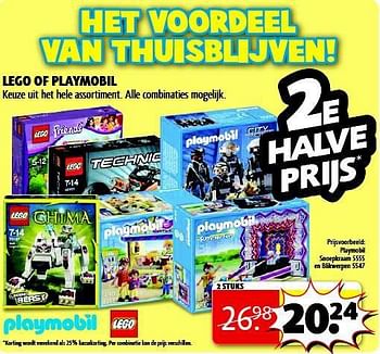 Aanbiedingen Playmobil snoepkraam 5555 en blikwerpen 5547 - Lego - Geldig van 05/08/2014 tot 17/08/2014 bij Kruidvat