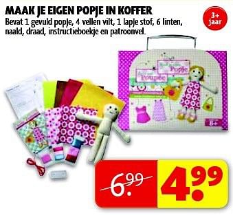 Aanbiedingen Maak je eigen popje in koffer - Huismerk - Kruidvat - Geldig van 05/08/2014 tot 17/08/2014 bij Kruidvat