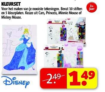 Aanbiedingen Kleurset - Disney - Geldig van 05/08/2014 tot 17/08/2014 bij Kruidvat