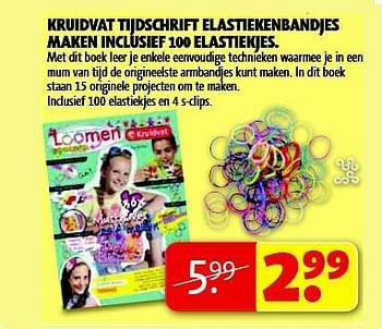 Aanbiedingen Kruidvattijdschriftelastiekenbandjes - Huismerk - Kruidvat - Geldig van 05/08/2014 tot 17/08/2014 bij Kruidvat
