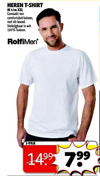 Aanbiedingen Heren t-shirt - Rolfimen - Geldig van 05/08/2014 tot 17/08/2014 bij Kruidvat