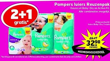 Aanbiedingen Pampers luiers reuzenpak - Pampers - Geldig van 05/08/2014 tot 17/08/2014 bij Trekpleister