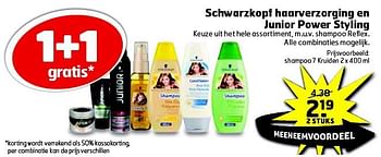 Aanbiedingen Shampoo 7 kruiden 2 - Schwartzkopf - Geldig van 05/08/2014 tot 17/08/2014 bij Trekpleister