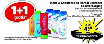 Aanbiedingen Head + shoulders shampoo classic - Head &amp; Shoulders - Geldig van 05/08/2014 tot 17/08/2014 bij Trekpleister