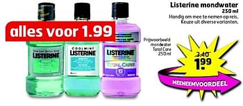 Aanbiedingen Mondwater total care - Listerine - Geldig van 05/08/2014 tot 17/08/2014 bij Trekpleister