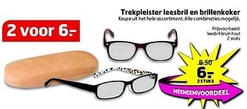 Aanbiedingen Trekpleister leesbril en brillenkoker - Huismerk - Trekpleister - Geldig van 05/08/2014 tot 17/08/2014 bij Trekpleister