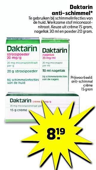 Aanbiedingen Daktarin anti-schimmel - Daktarin - Geldig van 05/08/2014 tot 17/08/2014 bij Trekpleister