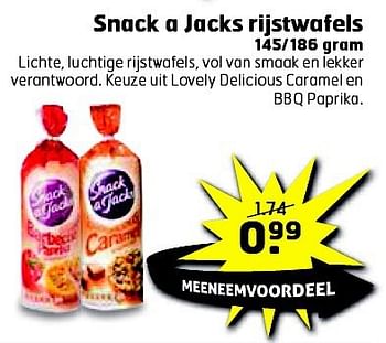 Aanbiedingen Snack a jacks rijstwafels - Snack a Jacks - Geldig van 05/08/2014 tot 17/08/2014 bij Trekpleister