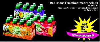 Aanbiedingen Robinsons fruitshoot voordeelpak - Robinsons - Geldig van 05/08/2014 tot 17/08/2014 bij Trekpleister