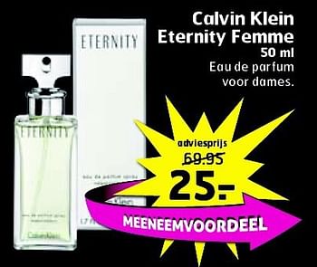 Aanbiedingen Calvin klein eternity femme - Calvin Klein - Geldig van 05/08/2014 tot 17/08/2014 bij Trekpleister