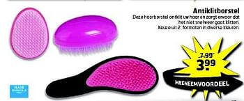 Aanbiedingen Antiklitborstel - Hair Essentials - Geldig van 05/08/2014 tot 17/08/2014 bij Trekpleister