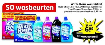 Aanbiedingen Witte reus wasmiddel - Witte reus - Geldig van 05/08/2014 tot 17/08/2014 bij Trekpleister