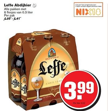 Aanbiedingen Leffe abdijbier - Leffe - Geldig van 06/08/2014 tot 12/08/2014 bij Hoogvliet