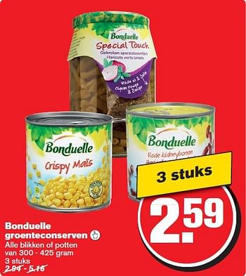 Aanbiedingen Bonduelle groenteconserven - Bonduelle - Geldig van 06/08/2014 tot 12/08/2014 bij Hoogvliet